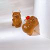 2Pcs Luminous Mini Capybara Resin Miniatures Glow At Night Fairy Garden Decoration Diy Ornament Cute Figurines Desk Decoration