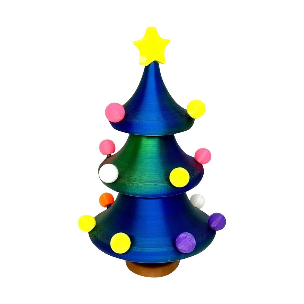 Танцующие елочные украшения, напечатанные на 3D-принтере. Движущиеся елочные украшения для рабочего стола подойдут в качестве подарка.