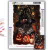 5D Diy Diamond Painting Halloween Pumpkin And Black Cat Cross Stitch Full Diamond Embroidery Mosaic