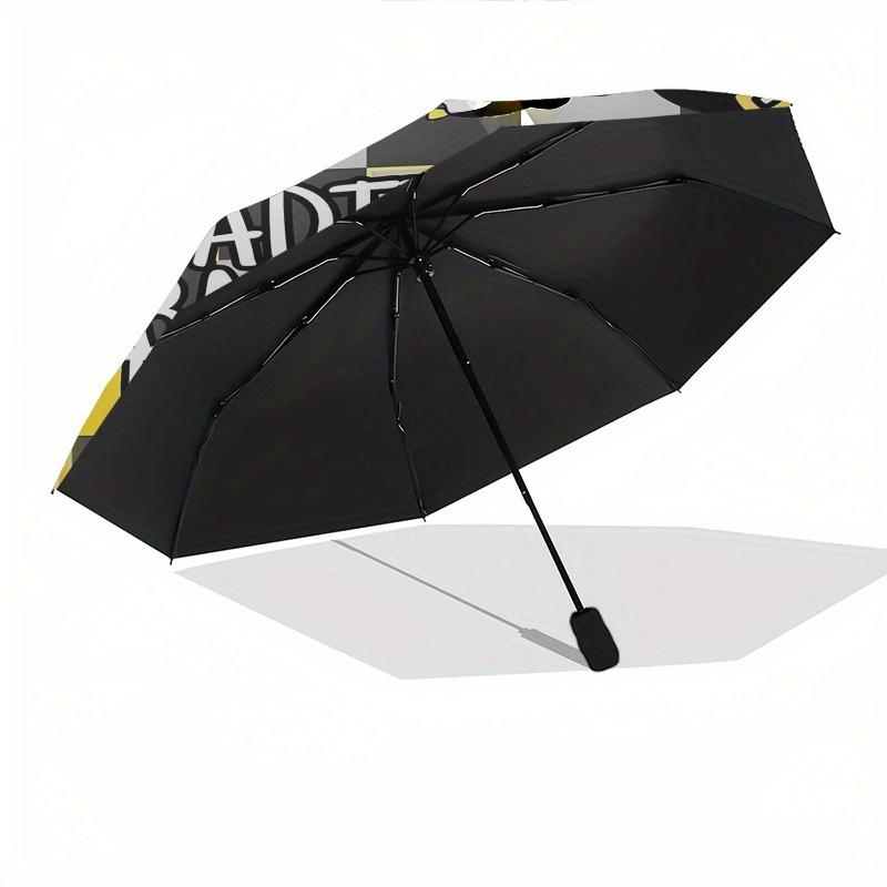 Badtz Maru,Kawaii Automatic Folding Umbrella Simple 8 Rib Design, Bright Cartoon Pattern, Durable Iron Frame, Suitable For Travel, Outdoor,
