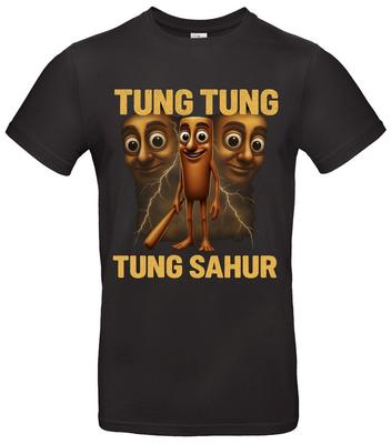 Футболка Tung Tung Sahur Вирусный Рамаданский Мем Одежда для Сахура Тренд TikTok Унисекс Футболка для Фанатов