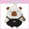 Capybara Backpack Student Class Bag Waterproof Capacity Large Storage Partition