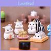 Adorable Resin Figurine Hamster Mini Ornaments For Terrarium Or Bonsai Display