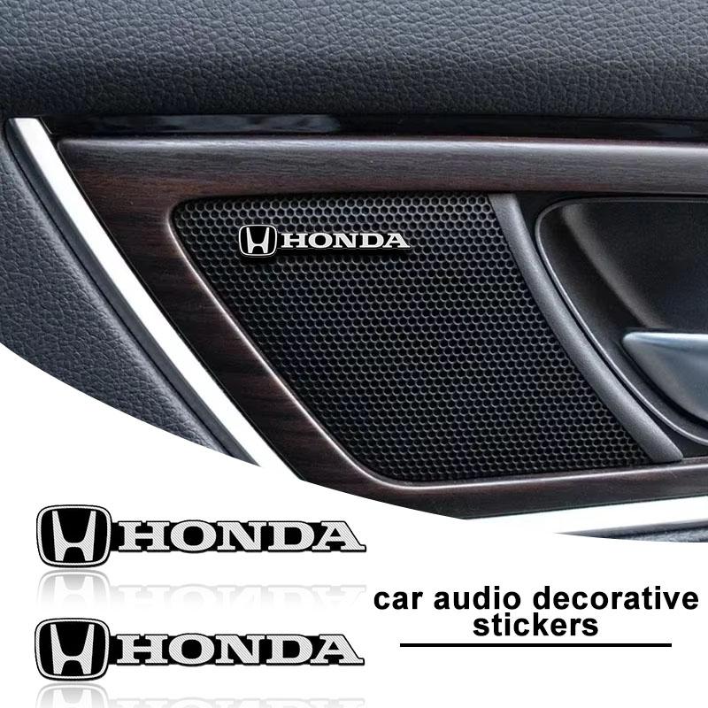 2/4Pcs 3D Aluminum Car Audio Speaker Decorate Badge Sticker For Honda CBR300RR CBR600RR CBR1000RR CBR500R CBR650F VFR800 1200 VTX1300   Accessories