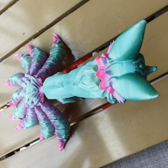 Nine-tailed Fox Action Figure Multi-jointed Movable 3D Printed Fox Model Articulated Animal Figurine Desktop Decoration Kids Adults Gift