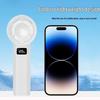 Portable High-Speed Handheld Fan with 120 Adjustable Speeds, USB Charging, and Hanging Buckle for Outdoor Use