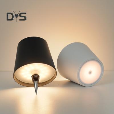 Беспроводная лампа для бутылок вина, 3 цвета, регулируемая яркость, перезаряжаемая, беспроводная, сенсорное управление, светодиодная настольная лампа для дома, офиса, бара, кафе, украшения