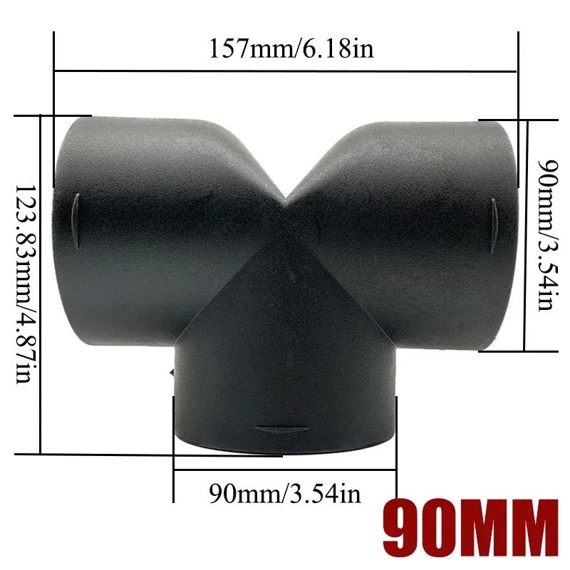 2X 42/60/75/90mm Air Vent Ducting T Piece Y Branch Pipe Connector Joiner Splitter For Webasto Eberspaecher Diesel Parking Heater