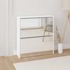 VidaXL Shoe Cabinet with Mirror 2 Levels Glossy White 63x17x67cm 342631