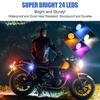 Reflector Motorcycle LED Reflector 24V Car 24 Row Side Marker Lamp Turn Signal Auxiliary