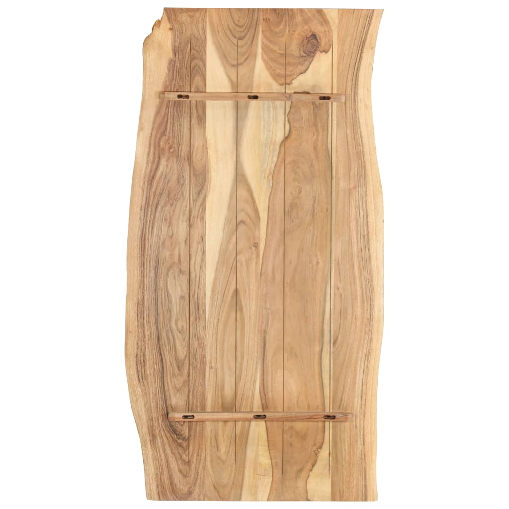 vidaXL Tischplatte Massivholz Akazie 118x(50-60)x2,5 cm