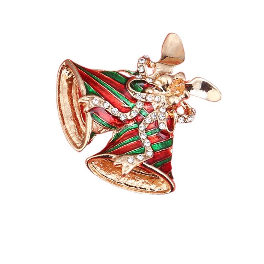 Santa Claus Christmas Brooch Badge Christmas Tree Brooch Mini Enamel Rhinestone Brooches Gift