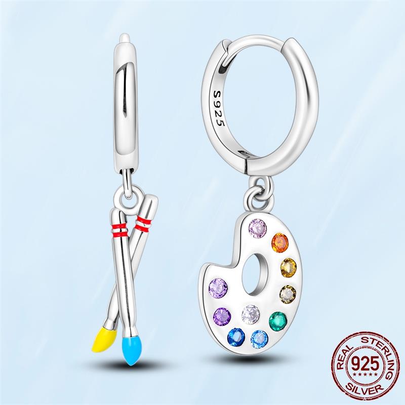 Настоящие оригинальные серьги-гвоздики из стерлингового серебра 925 пробы с цветком маргаритки и перьями в форме сердца, подходят женщинам, модные ювелирные изделия, подарок на помолвку