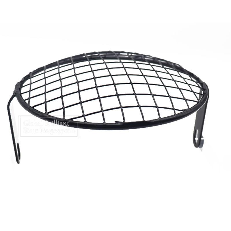 Универсальный 7-дюймовый ретро стиль мотоциклетная фара сетка решетка маска защитные квадратные металлические крышки аксессуары алмаз анти-столкновения