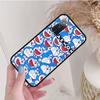 Black Case for iPhone 16 15 Plus 14 13 12 11 Pro 8 6 SE XR XS Max P30 Nova 5T Y5P Y6 Y7 Y8P Y9 Realme C30 C33 C31 W-55 Cute Doraemon