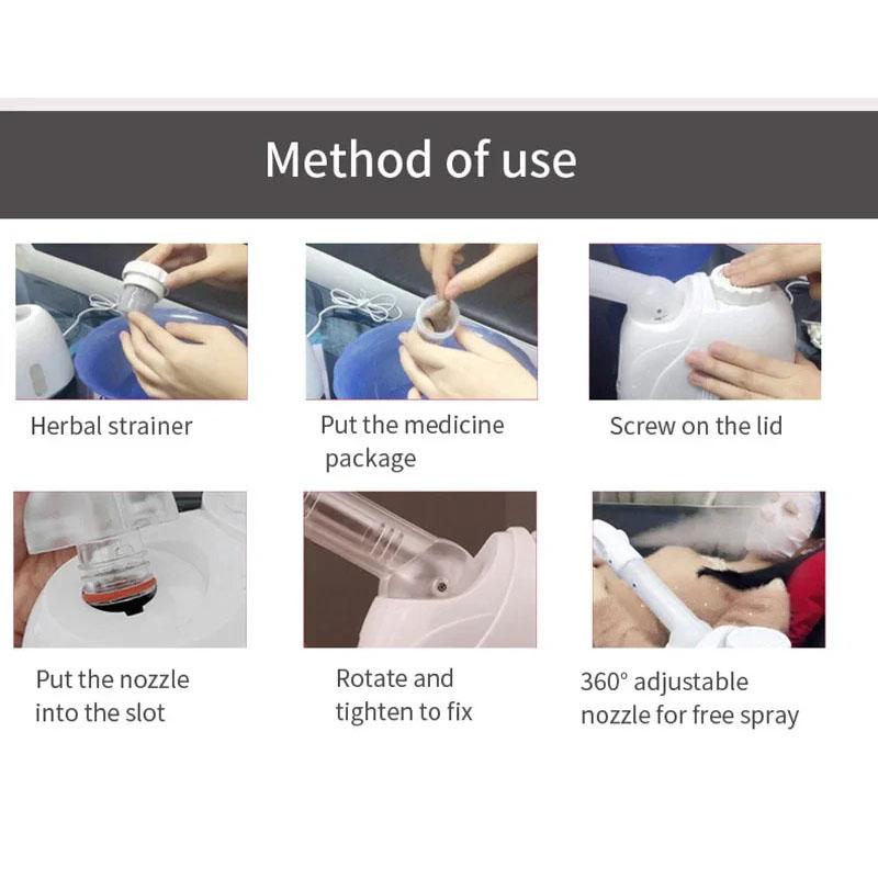 Facial Hot Spray Steamer with Extendable Arm Steaming Warm Mist Humidifier for Face Spa Sinuses Moisturizing, Home Use Or Salon