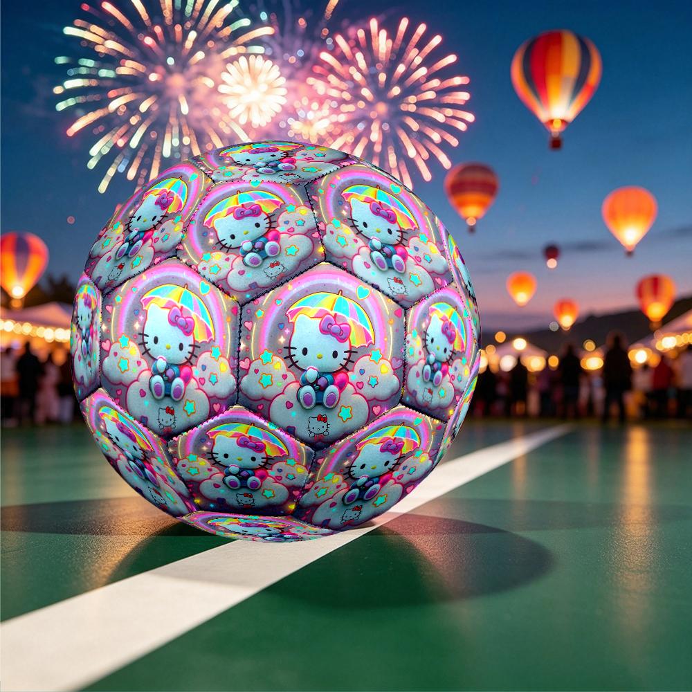 1pc Hello Kitty Pattern Standard Size 5 Soccer Ball, Gentle on the Feet, Designed Specifically for Matches and Training Football