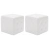 VidaXL Poufs 2 Pcs White 30 X 30 X 30 Cm Faux Leather