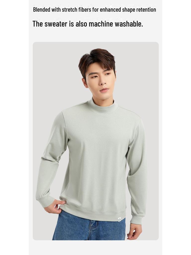 A-type Men's Thick Warm Wool Velvet Two-in-One Long Sleeve Shirt for Autumn/Winter