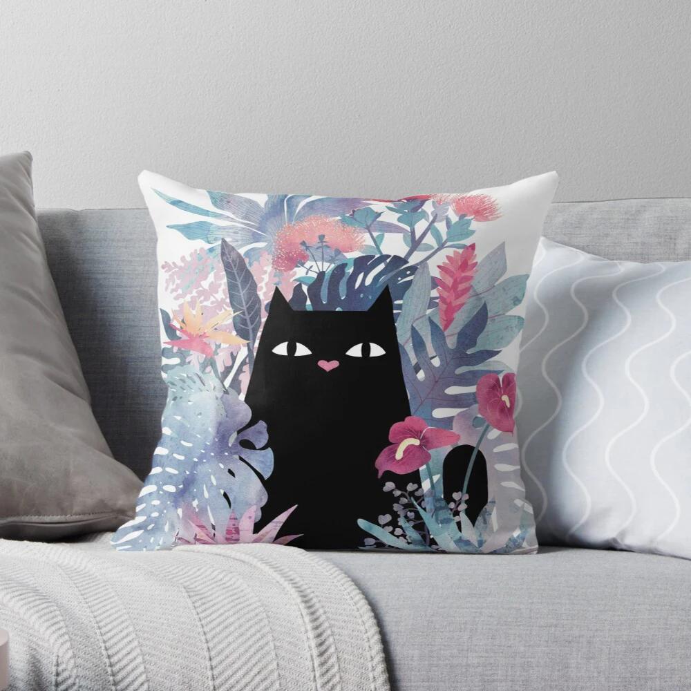 Cute Cat Pillowcase Cushion Cover Nordic Modern Living Room Sofa House Home Decoration