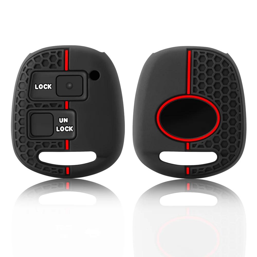 2 3 кнопки силиконовый чехол для автомобильного брелока чехол кожа для TOYOTA CAMRY RAV4 Corolla PRADO YARIS Tarago для LEXUS защитный брелок