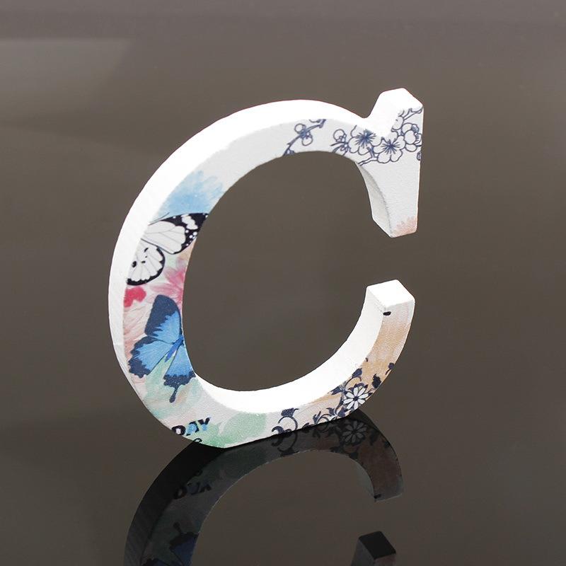 Wooden Alphabet Craft Letters Plaque Home Wedding Nursery Party Decoration