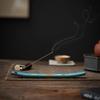 Enamel National Tide Line Incense Holder Decoration Ceramic Imitation Ancient Lying Incense Burner Household Sandalwood Stove