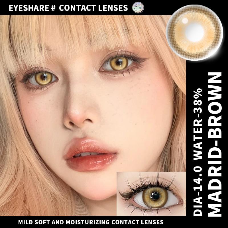 Eyeshare 1 пара красных контактных линз для косплея, розовые линзы для макияжа, модные линзы для косплея для женщин Colorcon
