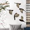 5 Pcs Flying Bird Wall Art Decor Rustic Wooden Birds Wall Decoration Wall Mount Bird Ornament for Living Room Bedroom Office