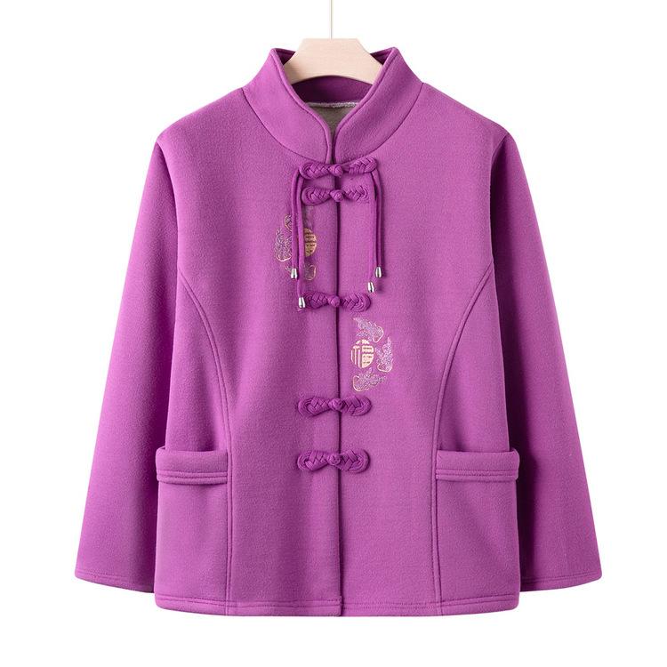 Новый костюм Тан и кашемировый кардиган, толстое пальто для мам среднего и пожилого возраста на осень, и праздничная одежда для пожилых.