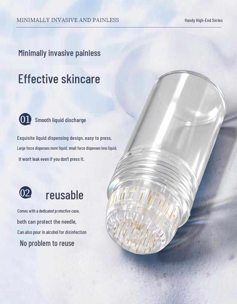 36-Pin Gold Water-Soluble Microneedle Aqua-Peel Device for Face and Scalp