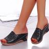 Fashion Women Shoes Sandals Summer Outdoor Walking Shoes Slip On Sandals Ladies Wedge Women's Shoes Retro Woman Slippers Footwear Female