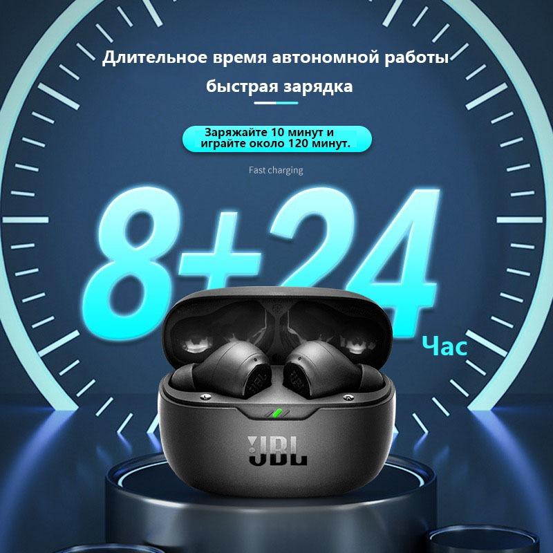 JBL Беспроводная Bluetooth-гарнитура WAVE BEAM, Пыле- и водонепроницаемые вставные наушники для музыки, Шумоподавление при звонках