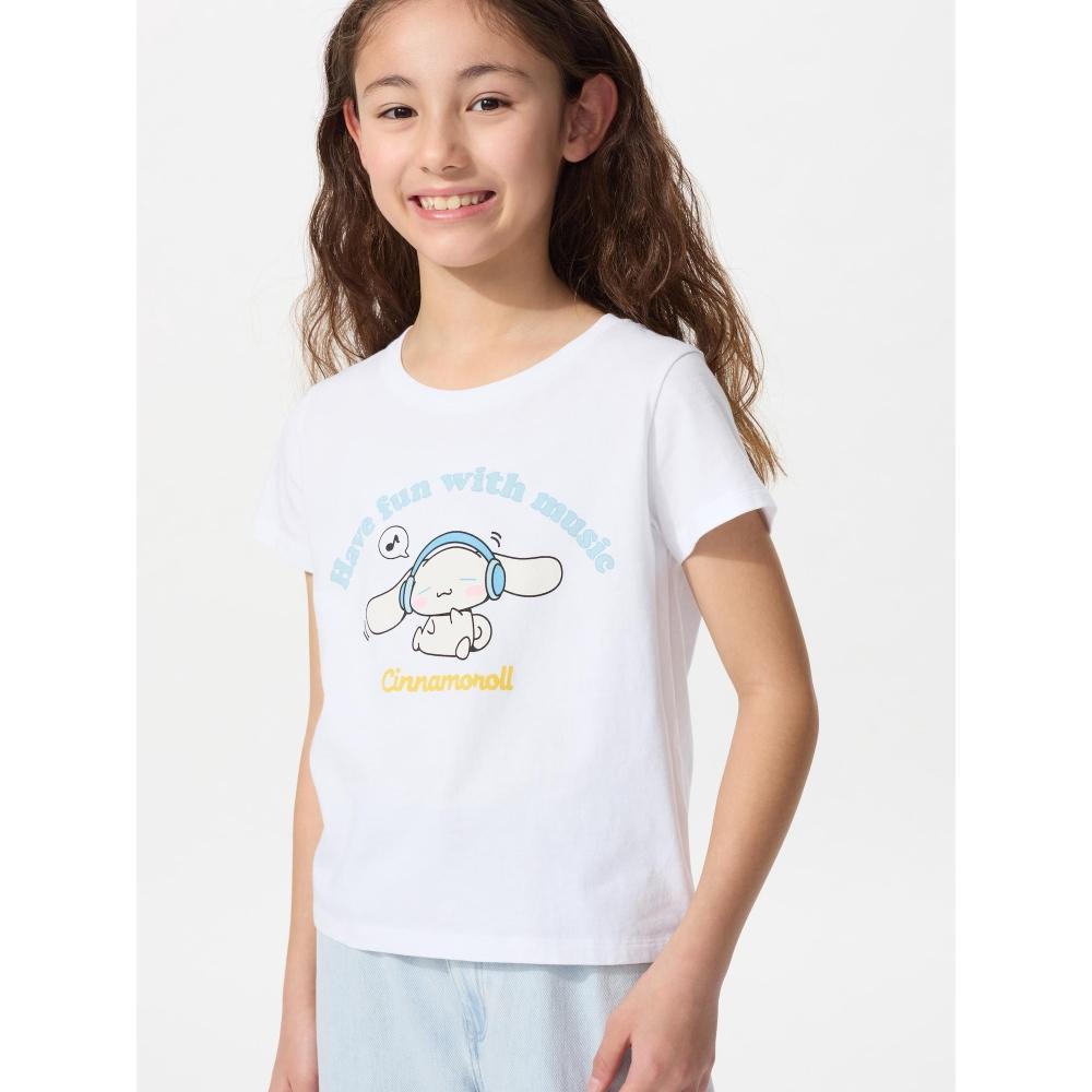 Uniqlo Девочки Персонажи Sanrio Укороченные футболки