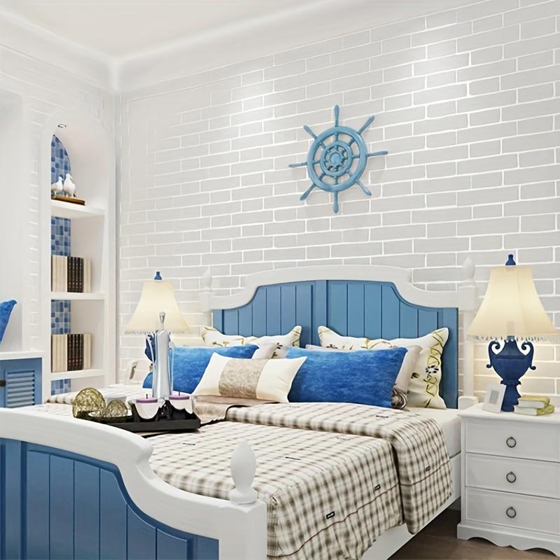 Ретро 3D Культурный Кирпич Обои Симуляция Белый Кирпичный Узор Кирпич Ресторан Парикмахерская Магазин Одежды Фоновые Обои