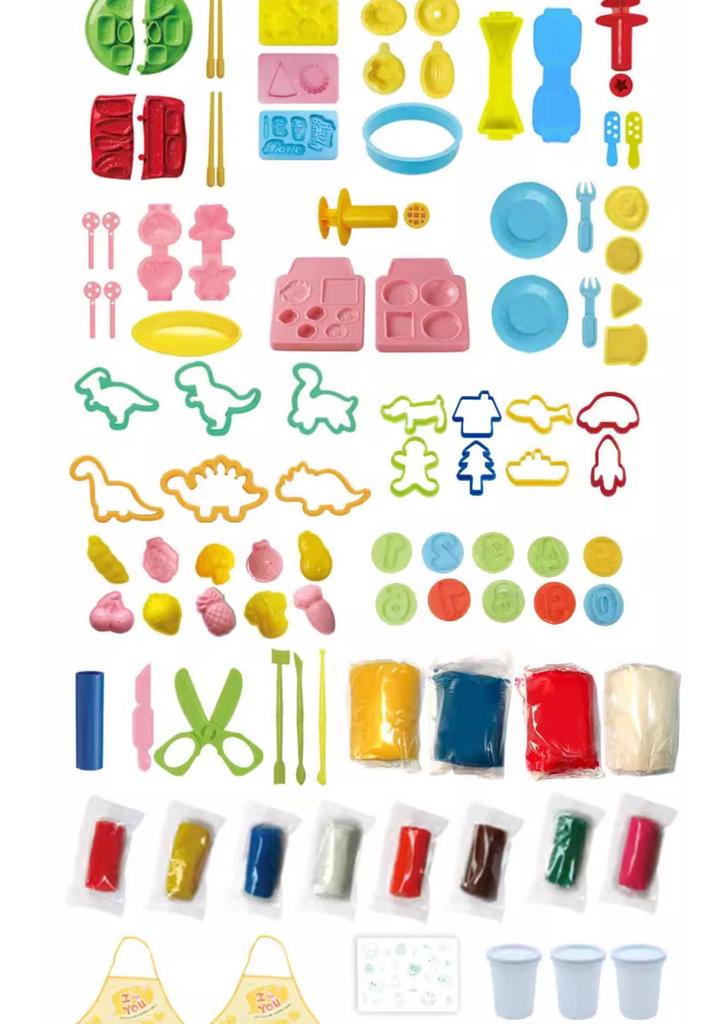 Juz-Dough Duoduo Le Набор Play-Doh Deluxe: Складной творческий стол и ведро для хранения