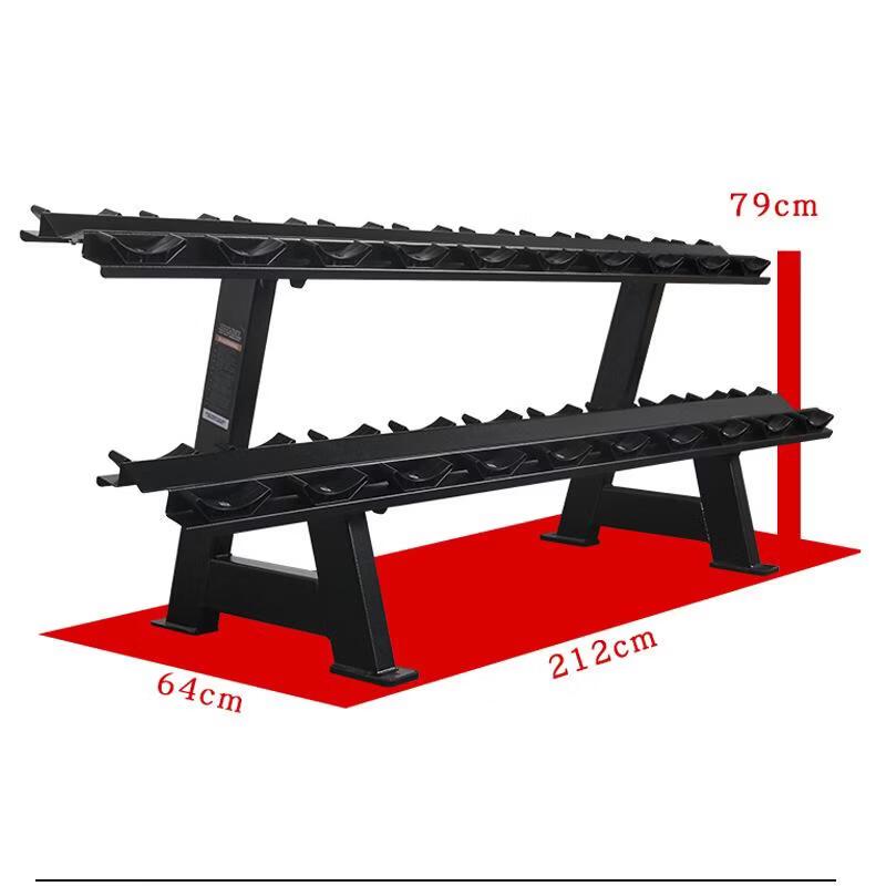 Double-Layer 10-Pair Gym Dumbbell Rack