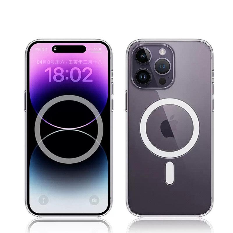 Подходит для iPhone16Pro Анимация Всплывающее окно Магнитное притяжение 15ProMax Большое отверстие 14PRO Прозрачный Противоударный 12 Защитный чехол