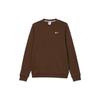 Solid Color Casual Crew Neck Pullover Sweatshirt Men Tops Cocoa 623459-259