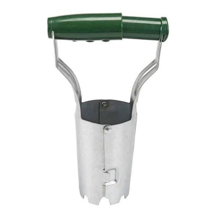 Transplanteur de jardin AIMOONSA - Plantoir pour bulbes et semis, acier inoxydable, poignée ergonomique, vert