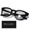 [Bliss Leather] Черные x Светло-серые Солнцезащитные очки, Модные очки, Стиль Веллингтон, Ободковые, Мужские и Женские, Без рецепта, Цветные, Прозрачные,
