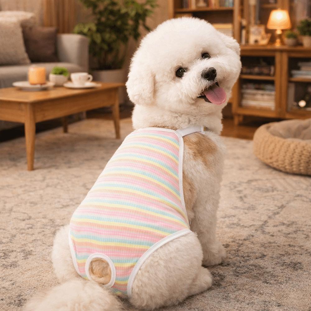 Breathable Female Dog Underwear Adjustable Straps Pet Safety Trousers  Outdoor Walk