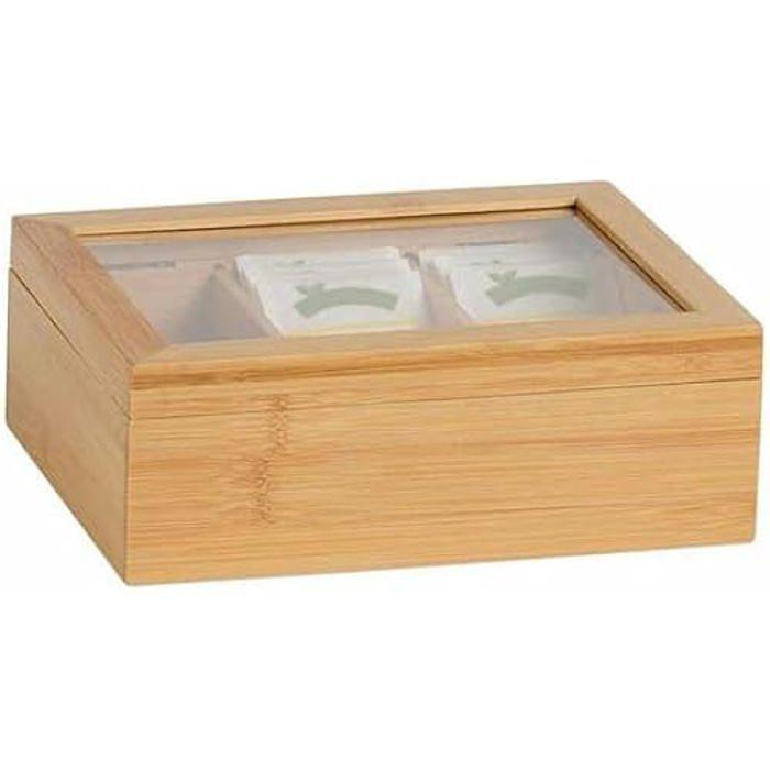 Tea and Coffee Storage - ANDREA HOUSE - Model Cc73015 - Multicolor - Bamboo - 21x16x7.5 Cm