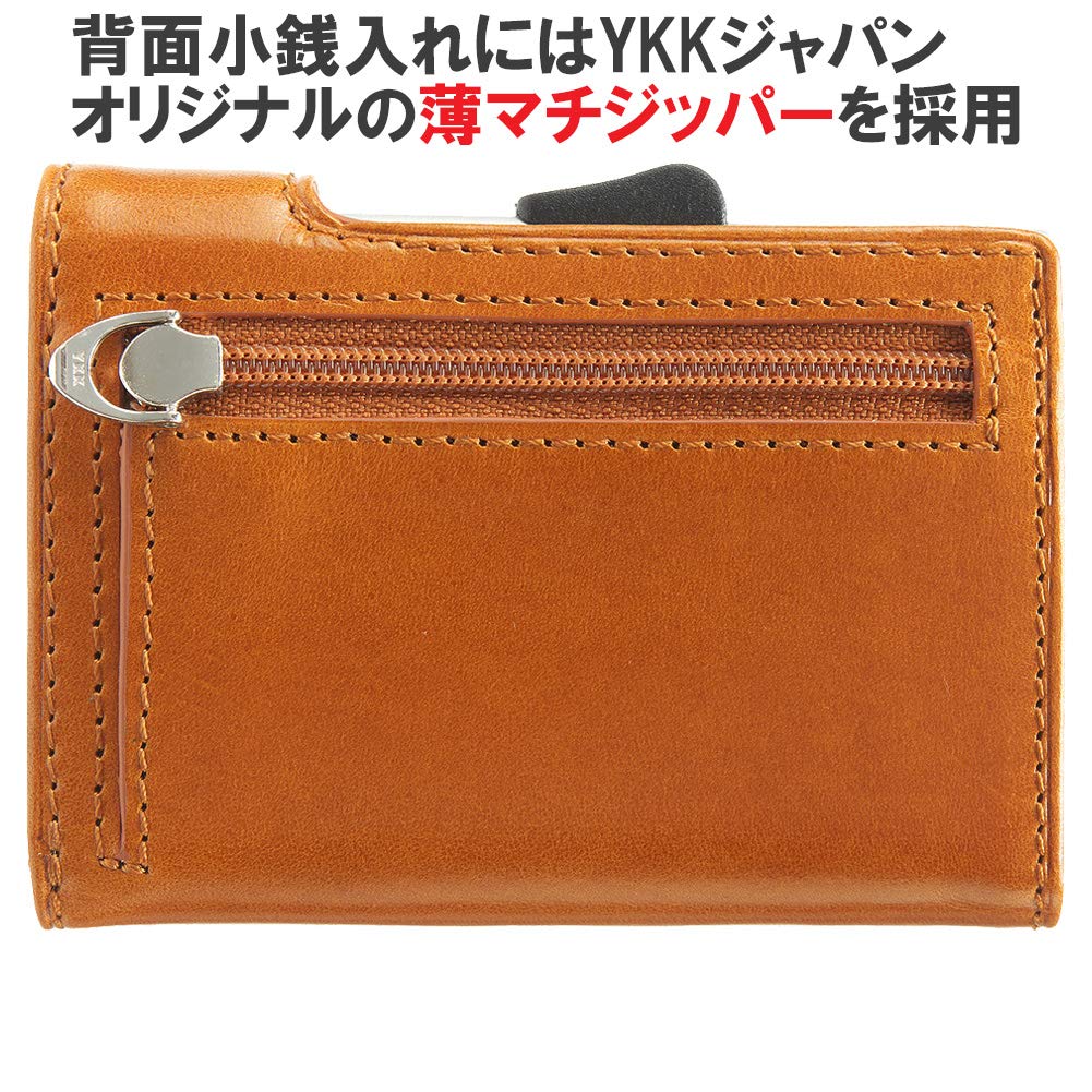 Italian Leather Aluminum Card Holder [Golbe] (Navy)