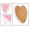 Heart-Shaped Felt Letter Board Sign,Interchangeable White Letters, Numbers, and Icons, Suitable for Parties, Baby Announcements