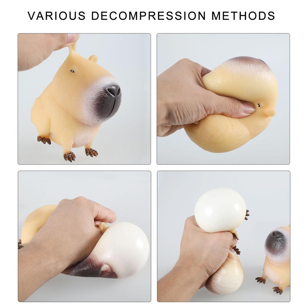 Soft Stretchy Capybara Squeeze Splashing Toy for Decompress Office TPR Balls Relaxation Toy Stress Reliever for Students