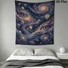 Space Wall Tapestry Aesthetic Wall Hanging Printed Fabric Blanket Decorative Tapestries for Bedroom Living Room Home Decor