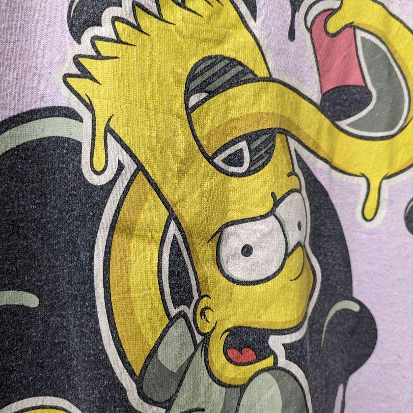 [USED] Vintage American Comic Simpsons Anime T-shirt American Casual Print Pink