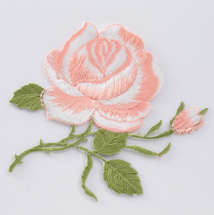 1 упаковка, аппликация в виде розы, нашивка в виде розы, вышивка лотоса, железная нашивка, аппликация, значок, тканевая наклейка, железная нашивка, швейные аксессуары