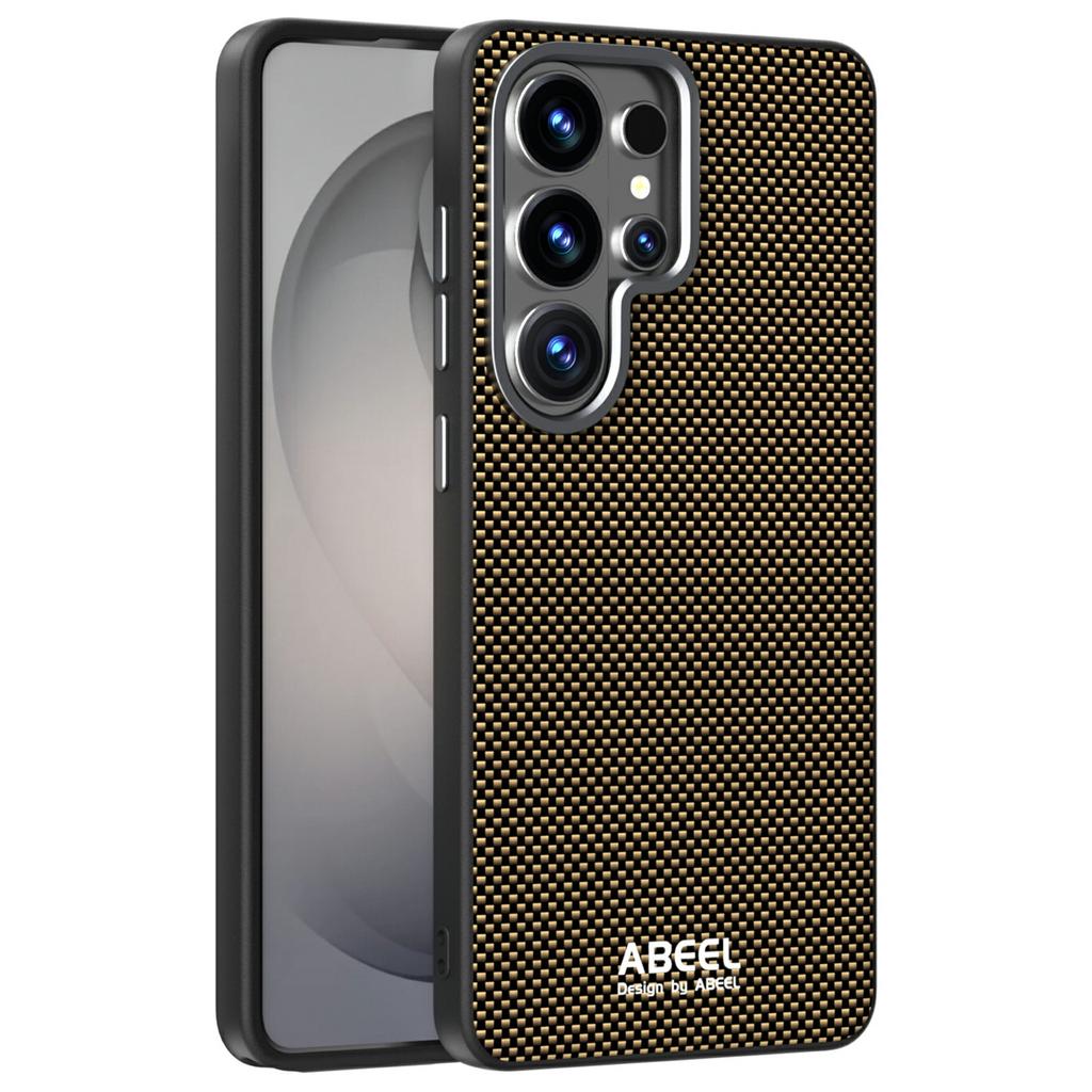 ABEEL For Samsung Galaxy S26 Ultra Magnetic Case Printed PC TPU Aluminum Alloy Leather Phone Cover